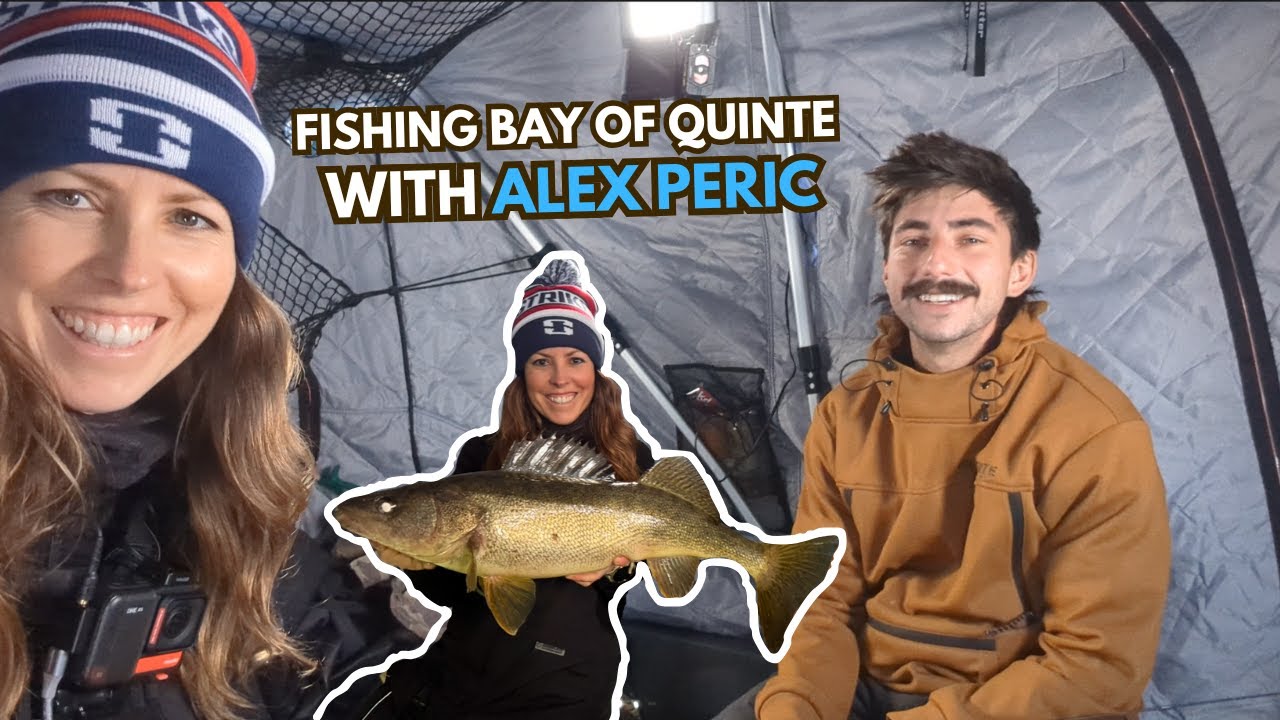 Ice Fishing for Walleye with Alex Peric (@apbassing) on the Bay of Quinte!