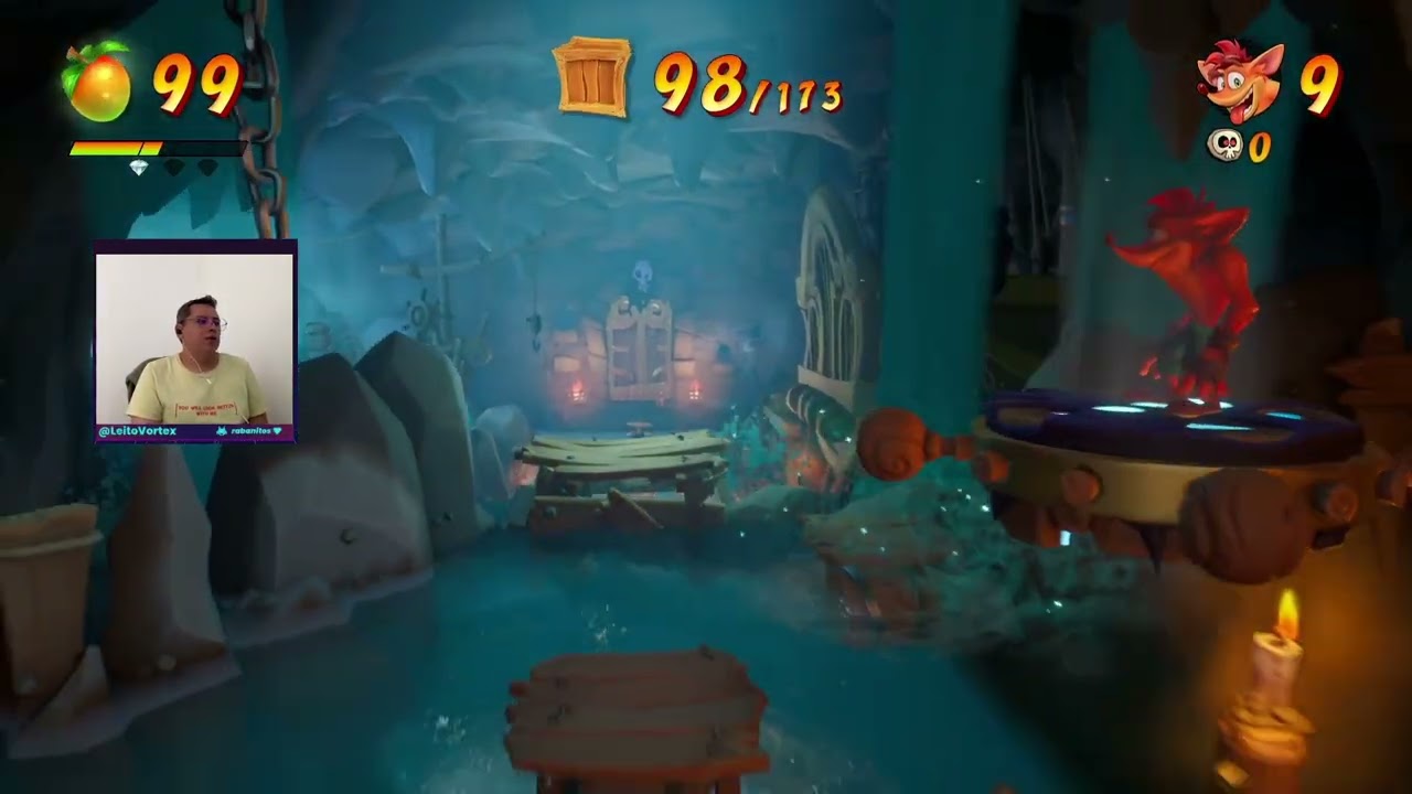 PARTE 8 de Crash Bandicoot 4: Nivel Reclamos de Botín - Mundo TIERRAS PELIGROSAS 2084