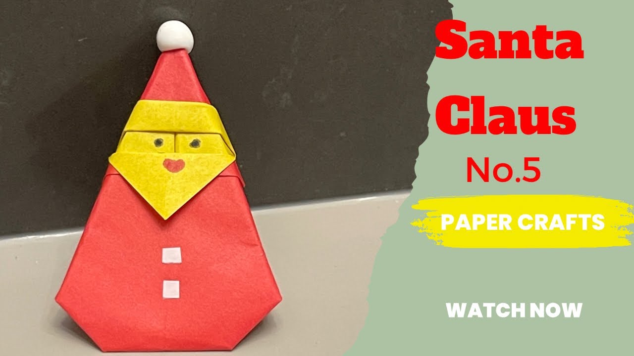 How to make an easy origami Santa#origami #papercraft #kidscraft