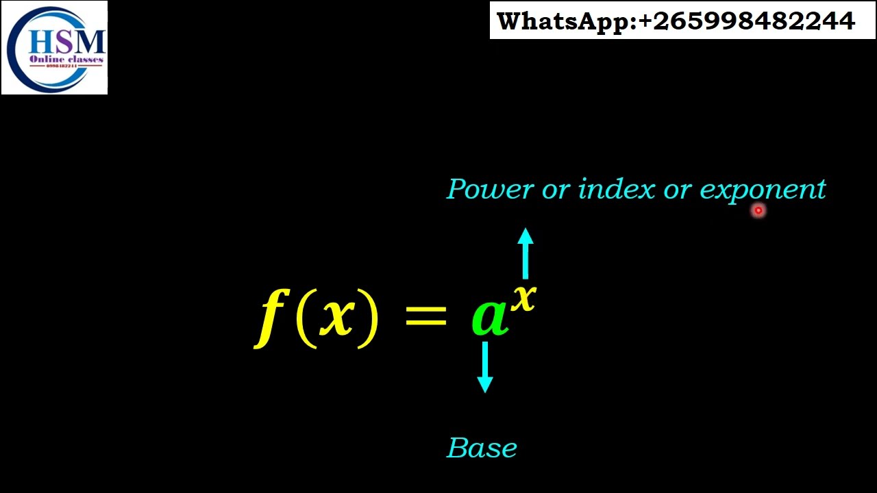 EXPONEBTIAL AND LOGARITHMS PART 1 MATHS