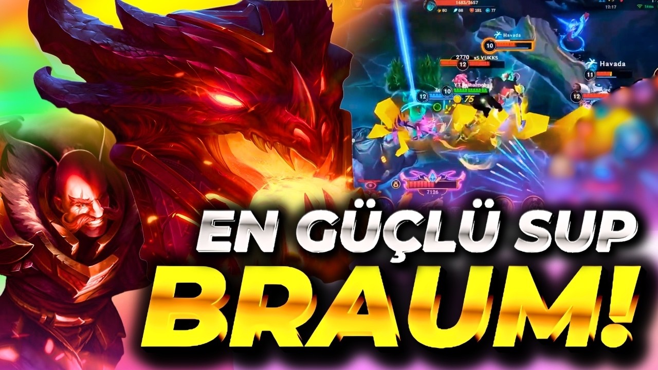 METANIN EN İYİ SUPPORTU!!!BRAUMLA OYUNU DOMİNE ET/WILD RIFT BRAUM GAMEPLAY