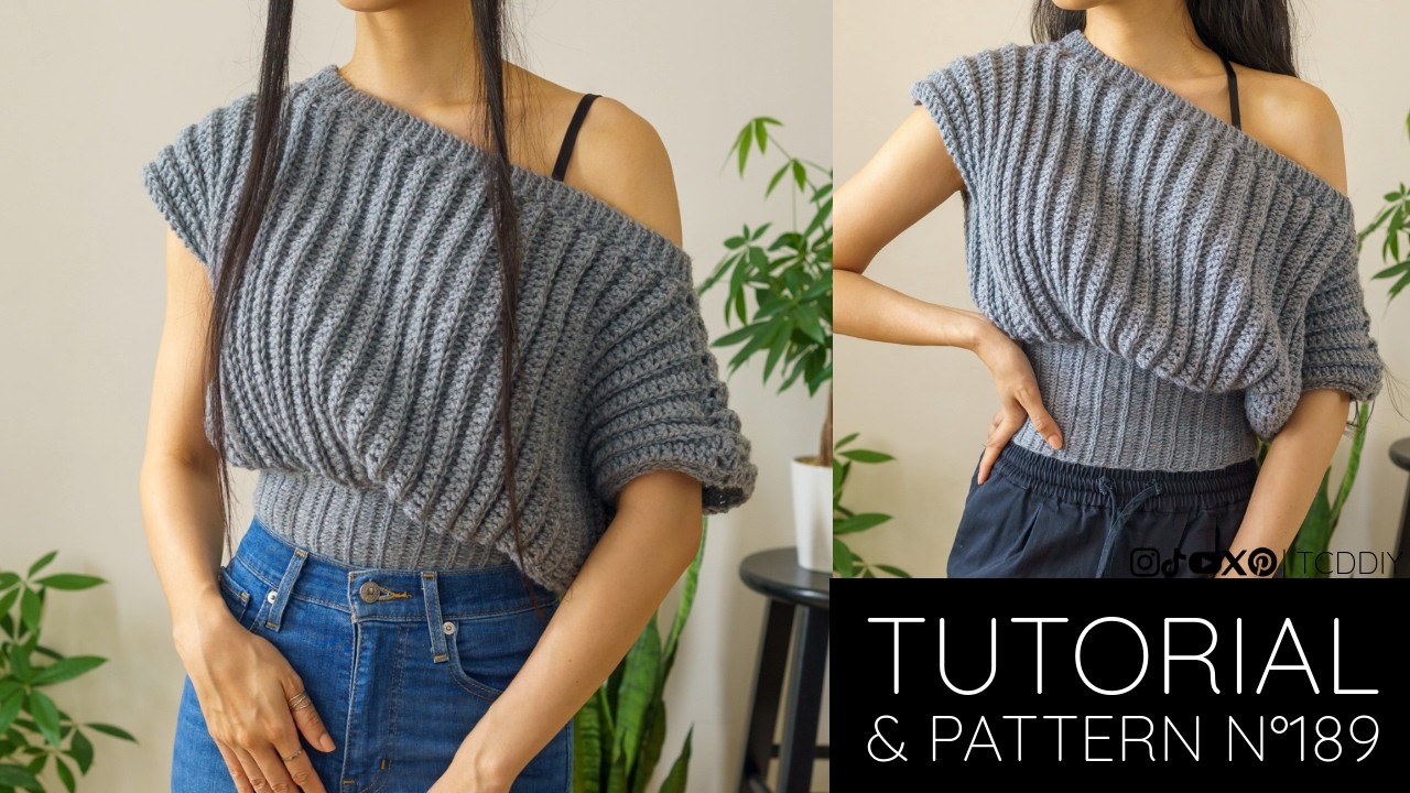 How To Crochet An Off the Shoulder Top | Pattern & Tutorial DIY