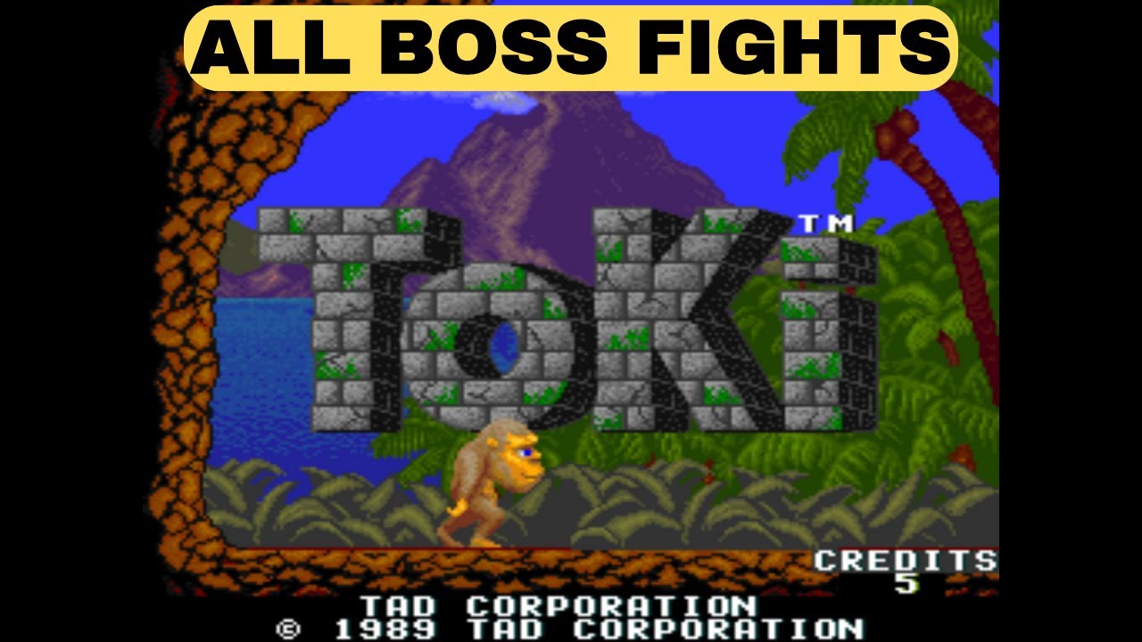 TOKI – Every BOSS Fight Compilation (Arcade Coin‑Op | 60fps)