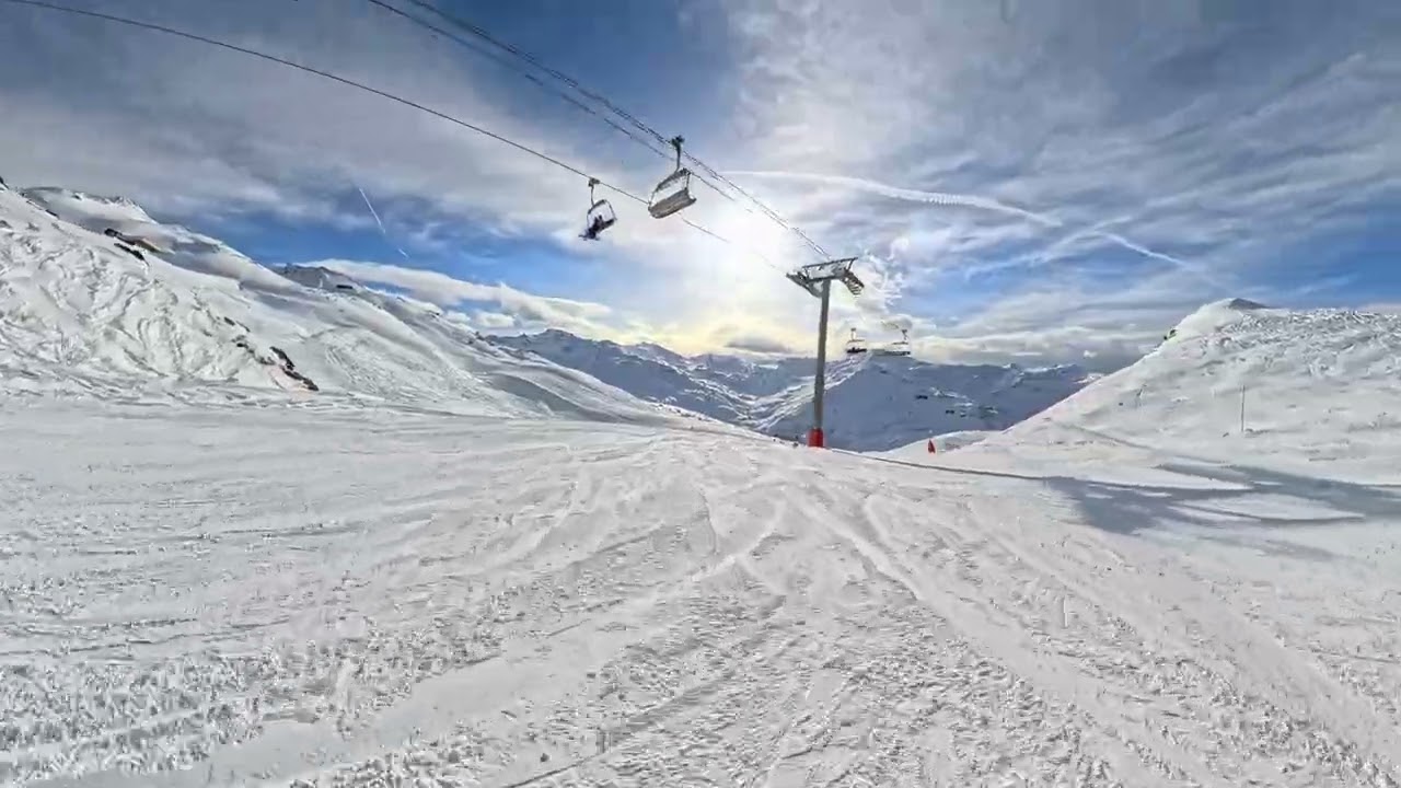 2026 Lac Combes to Kaya last run of holiday Les Menuires Les trois Vallees