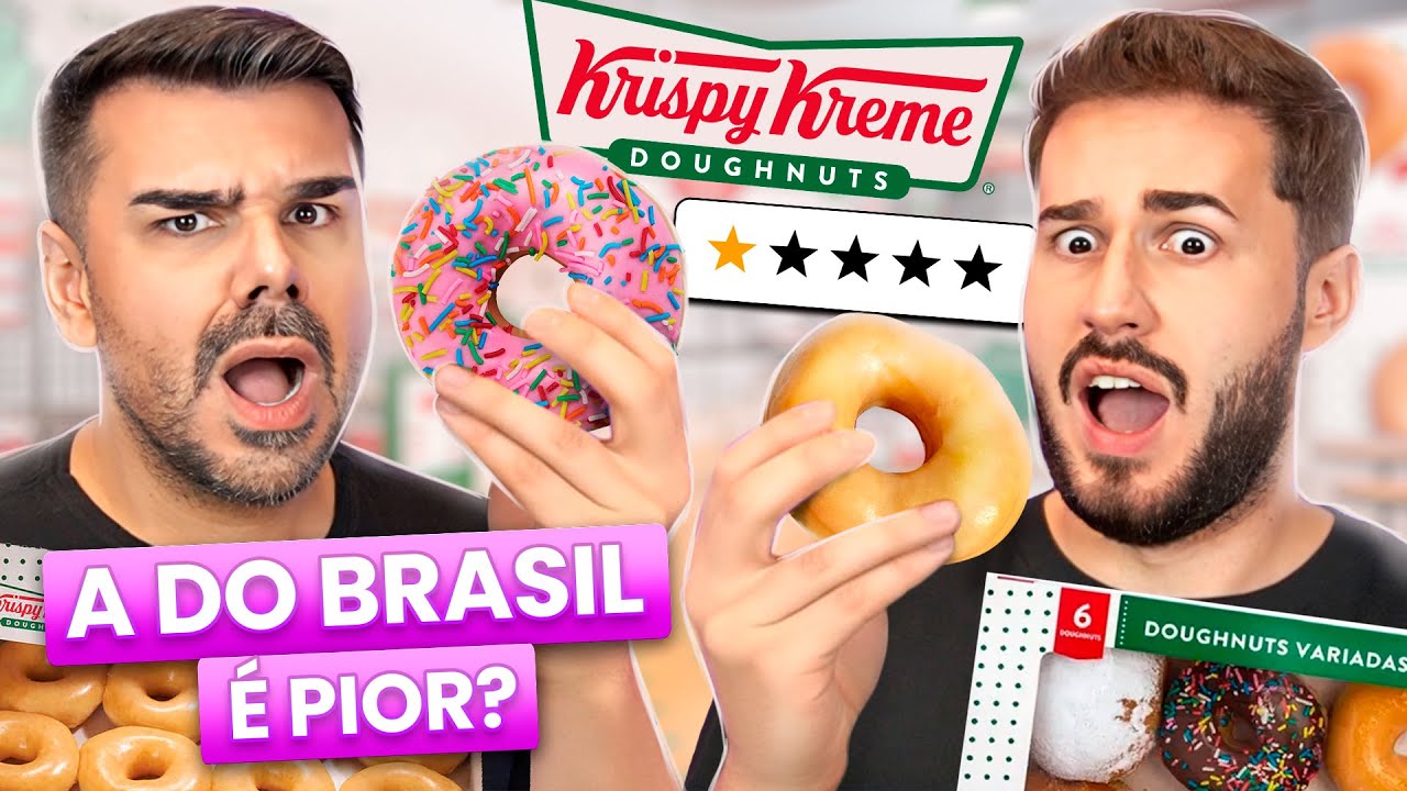PROVAMOS OS DONUTS DA KRISPY KREME DO BRASIL!🇧🇷 SER&Aacute; QUE S&Atilde;O IGUAIS AOS DOS EUA?🇺🇸 - Titi Fabri