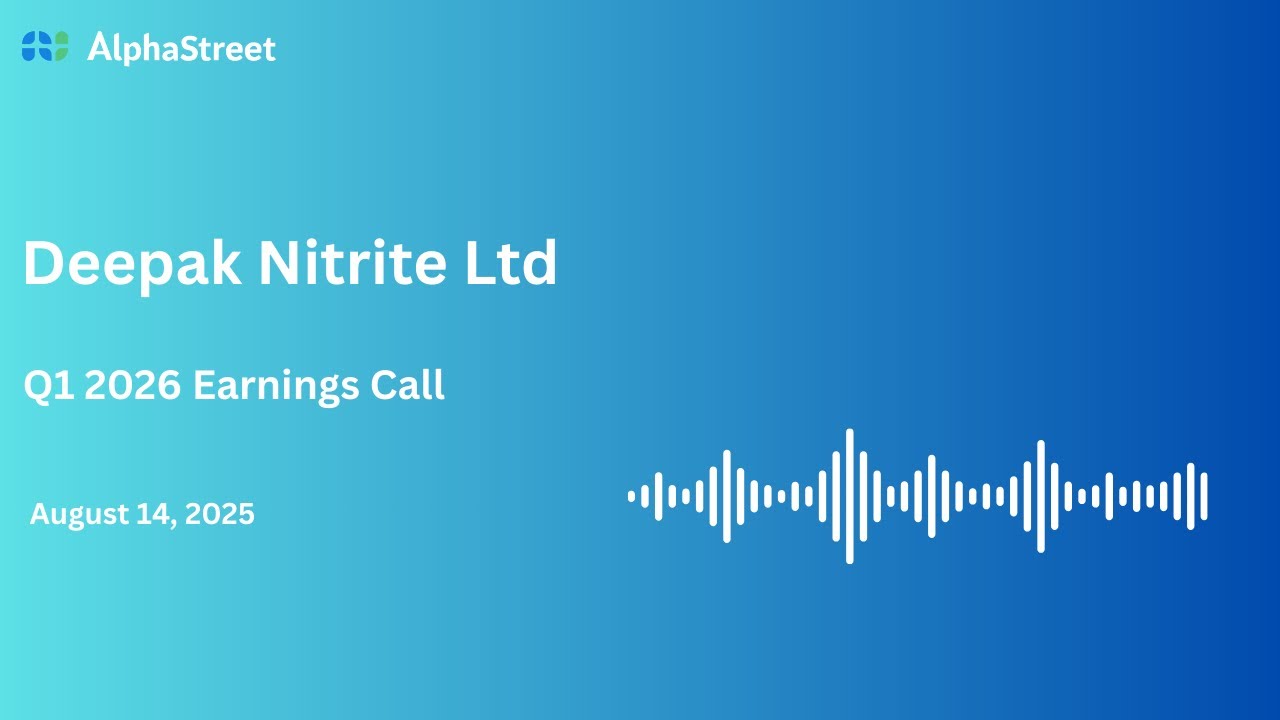 Deepak Nitrite Ltd Q1 FY2025-26 Earnings Conference Call
