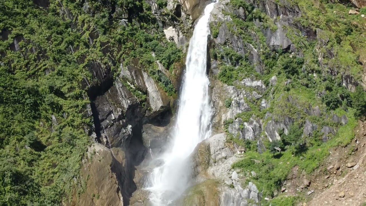 Rupse Waterfall Drone View/ Annapurna Rural  Municipality/ Dana #Myagdi Nepal