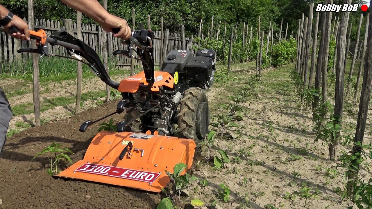 Motocultorul de 15 cai, in gradina la rosii, vinete, castraveti, ardei ... O'Mac MV15000e