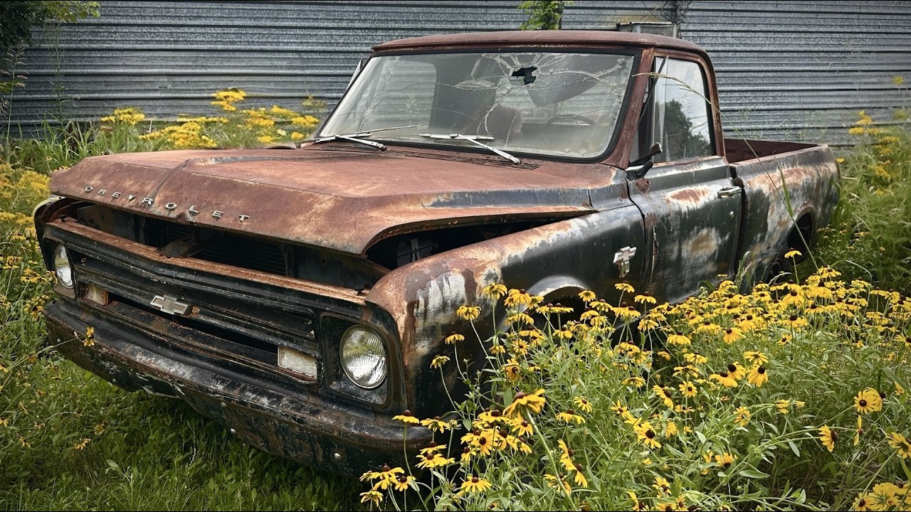 Странно Удовлетворяющее Спасение и Ремонт Короткобазного Chevy C10 1967 | ВОССТАНОВЛЕНО