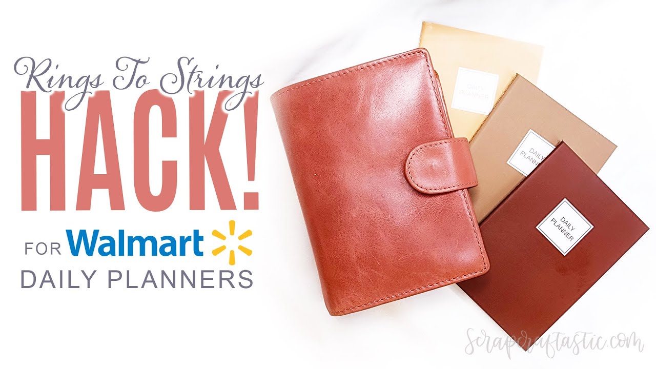 Walmart Daily Planner Easy DIY Pocket Rings to Traveler's Notebook
