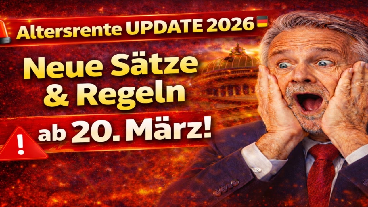 Altersrente UPDATE &ndash; Neue S&auml;tze & Regeln ab 20. M&auml;rz 2026 🇩🇪