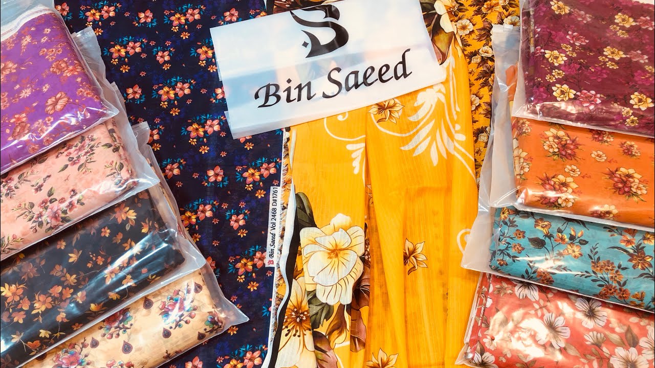 Bin Saeed Original 3pc | Air Jet Lawn Eid Gift | Biggest Sale Only Rs-2100/- #zayanfabricstore 
