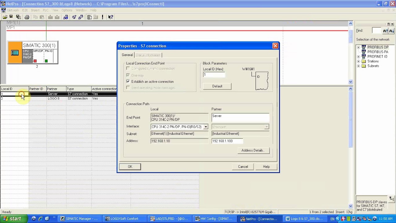 Communication Logo8 with S7_300 in Simatic manager