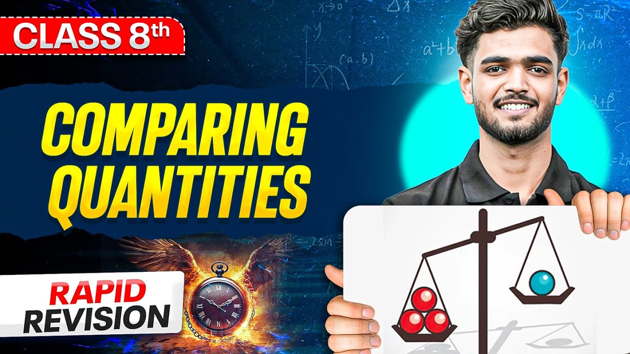 Comparing Quantities Class 8 ⚡️ || Revision in 13 Minutes || Maths