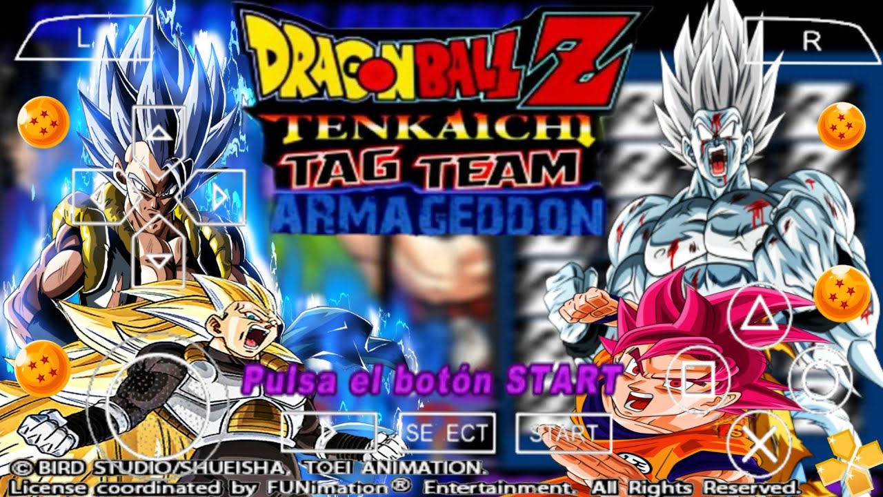 NEW ISO DEL DBZ TTT ARMAGEDDON CON MENU PERMANENTE Y 4 PERSONAJES EN CADA CASILLA