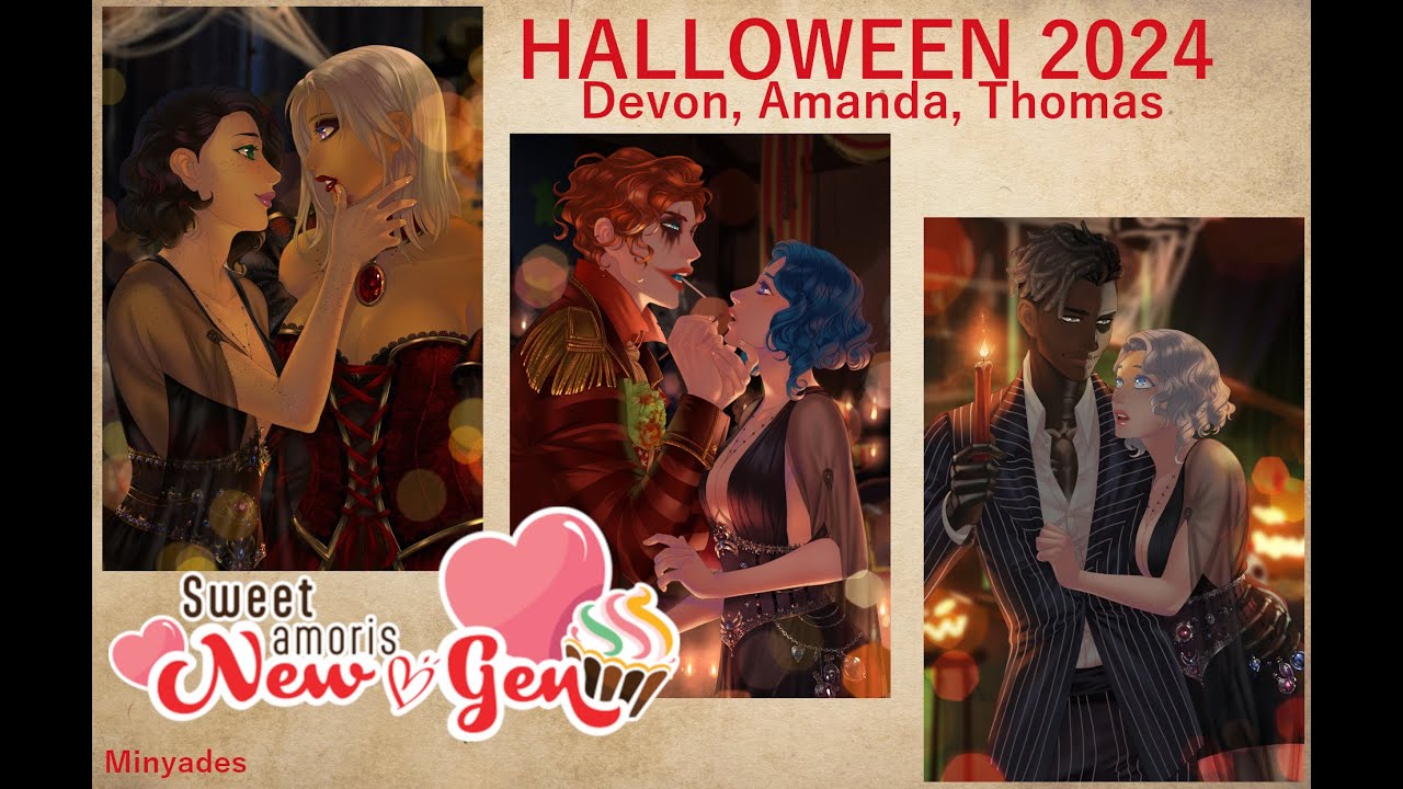 Sweet Amoris: New Gen🌸 Halloween 2024💀👻 #1/2 Devon, Amanda, Thomas