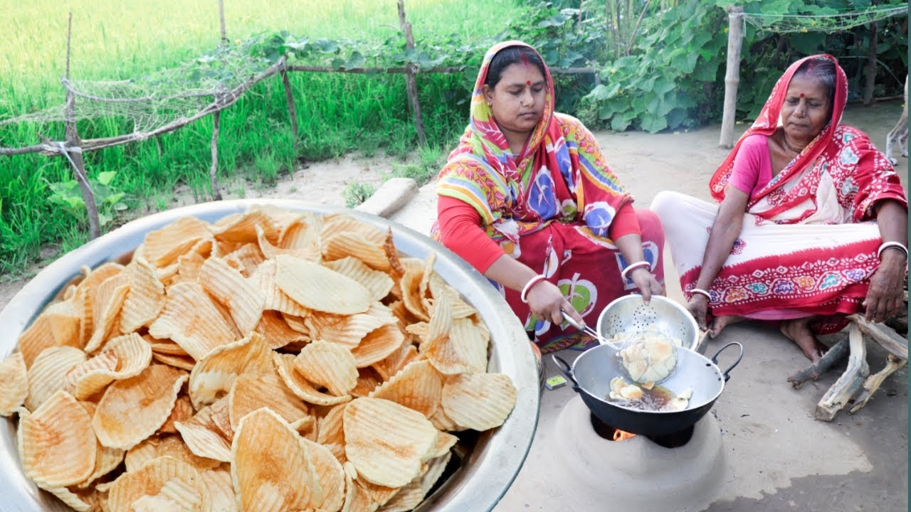 Crunchy Potato Chips!! Aloo Chips!! Home Made Potato Chips!!
