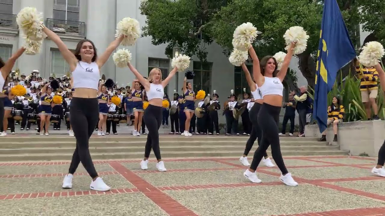 Cal Band Sproul Hall Rally vs. Idaho 2023 Berkeley California (Women Through the Decades Show)