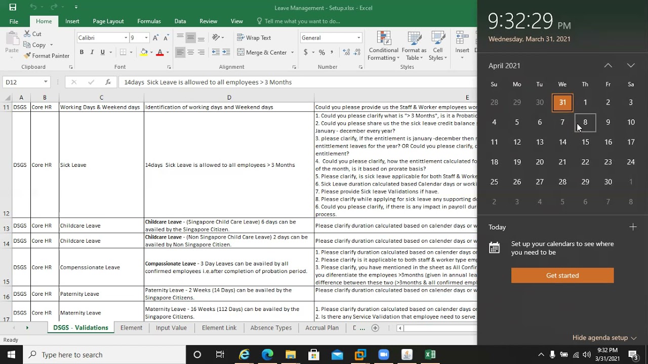 Oracle E-business Suite HRMS Training Absence Management Part 1