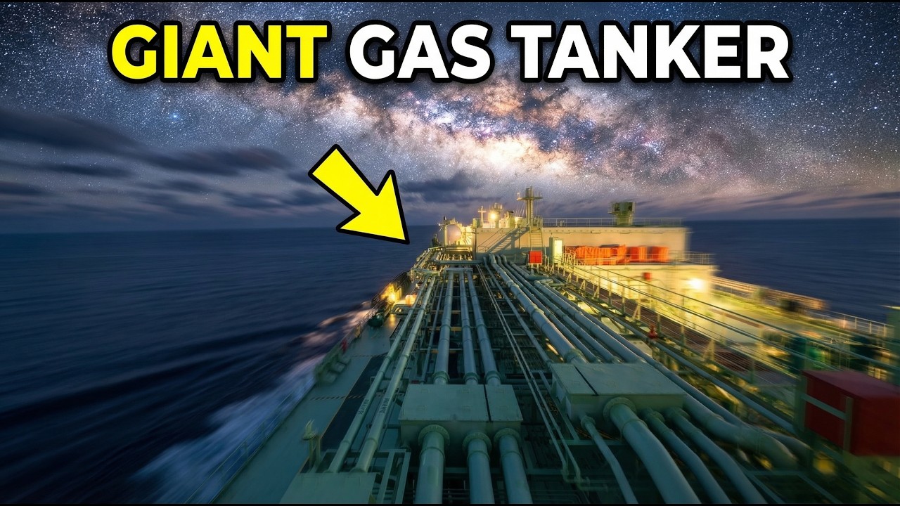 Very Large Gas Tanker Sailing Through Storms, Sunsets & Night Seas (Timelapse) #MegaShips#GasTanker
