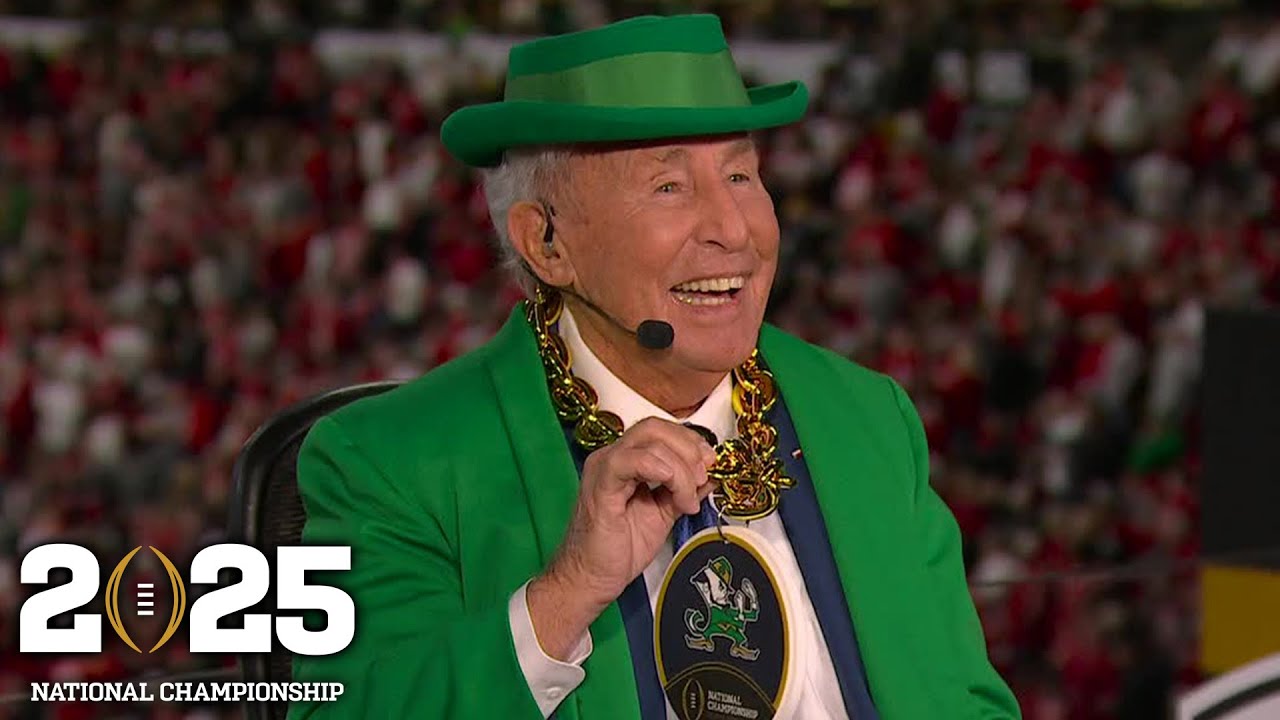 Lee Corso's 2025 National Championship headgear pick ☘️ | College GameDay