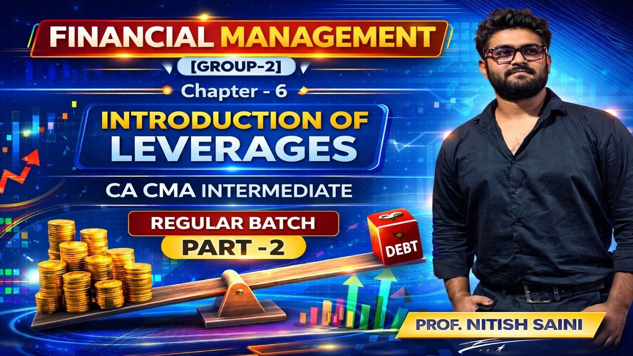 Financial Management Chapter 6 –Introduction of Leverages|CA CMA Inter Group 2| Regular Batch Part 2
