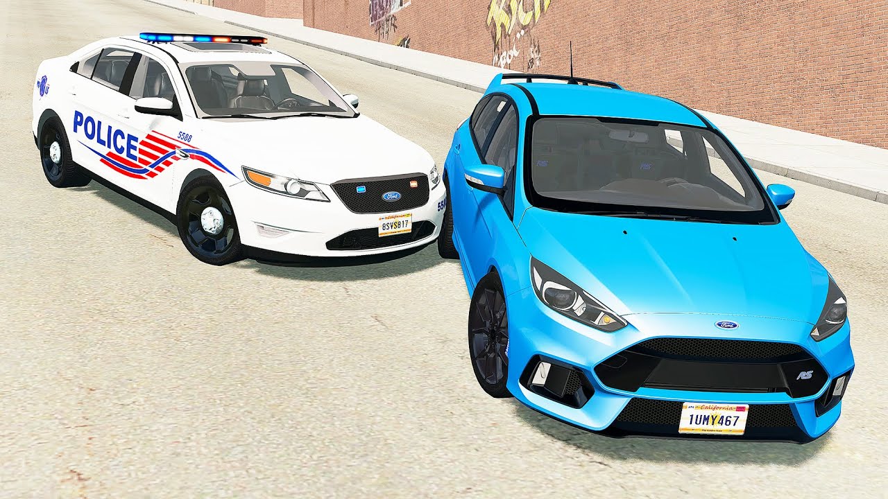 Epic Police Pit Maneuver Crashes #11 - BeamNG drive (4K)