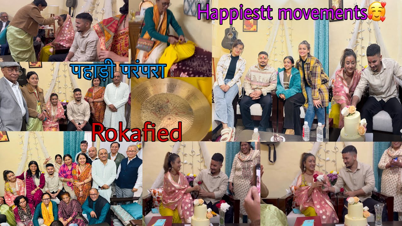 Roka Ceremony in Pahadi Style || Uttarakhand Rokafied of my Lovely Sister #rokaceremony #family #fun