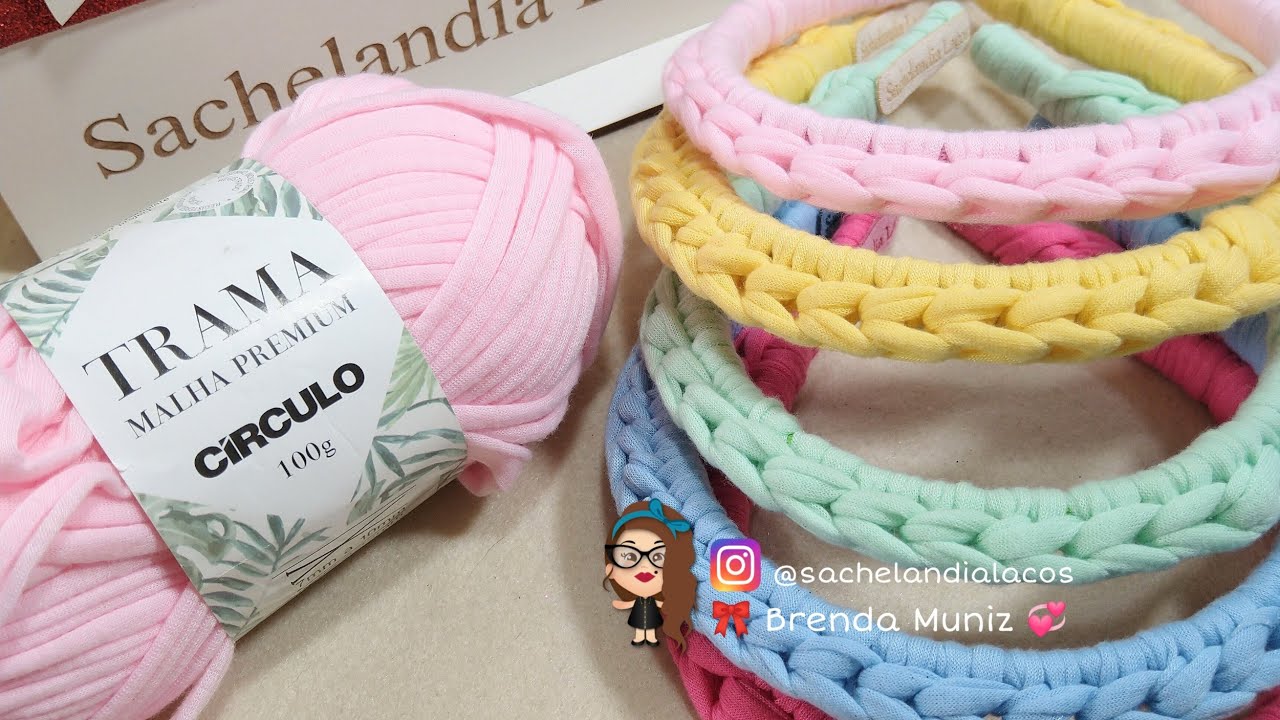 Tiara em Crochê - Fácil, Rápida e Lucrativa usando Fio de Malha - Tendência Verão - 🎀 Brenda Muniz 💞
