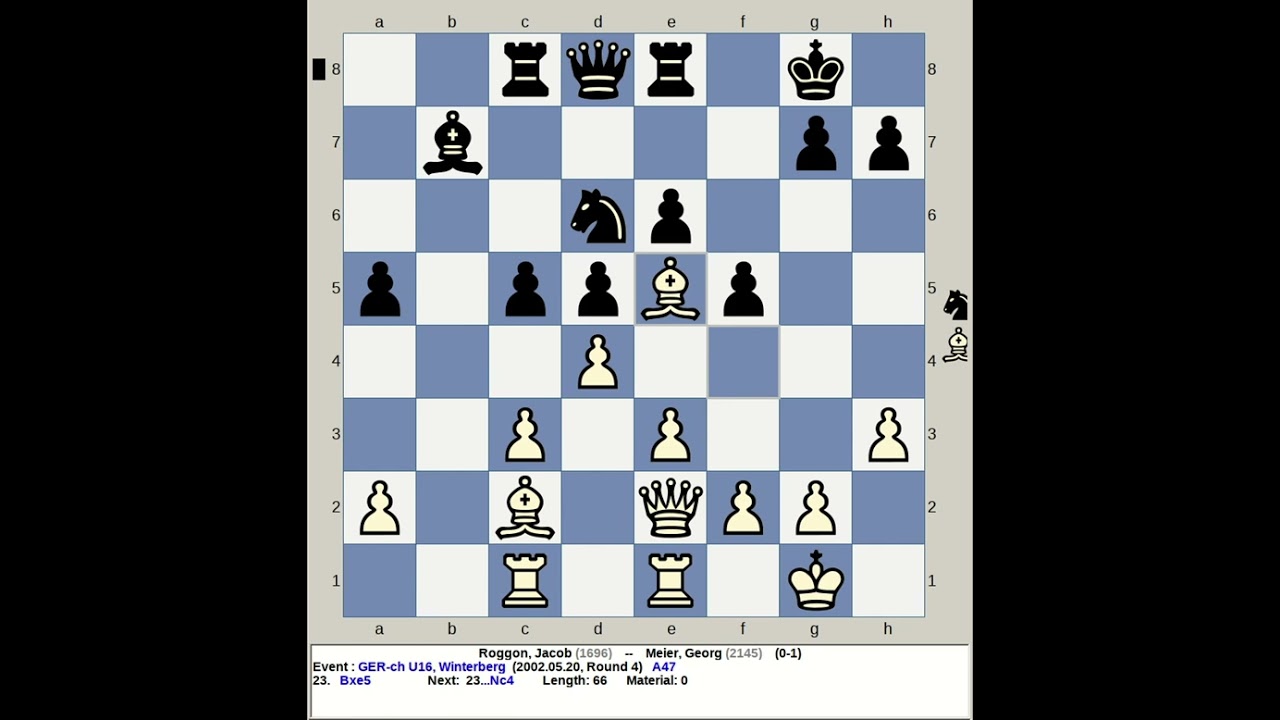 Roggon, Jacob vs Meier, Georg | Germany Chess U16 2002, Winterberg