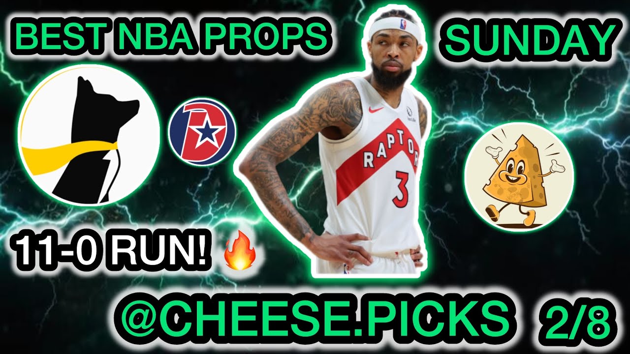 3-0 SWEEP! BEST NBA Player Props for Sunday 2/8 - BEST NBA PROPS TODAY!