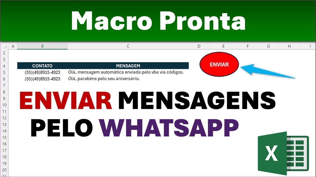 Códigos Excel VBA para Enviar Mensagens pelo WhatsApp Automaticamente