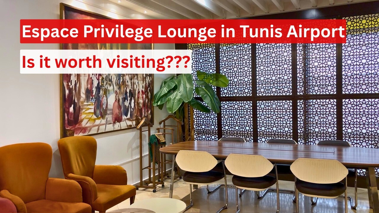 TOUR of Espace Privilege Lounge + Lufthansa Economy TUNIS-MUNICH