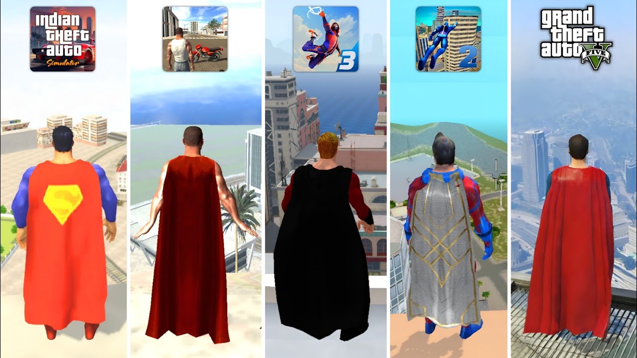 Superman Extreme Falling Test in Every Indian GTA Games 🤯