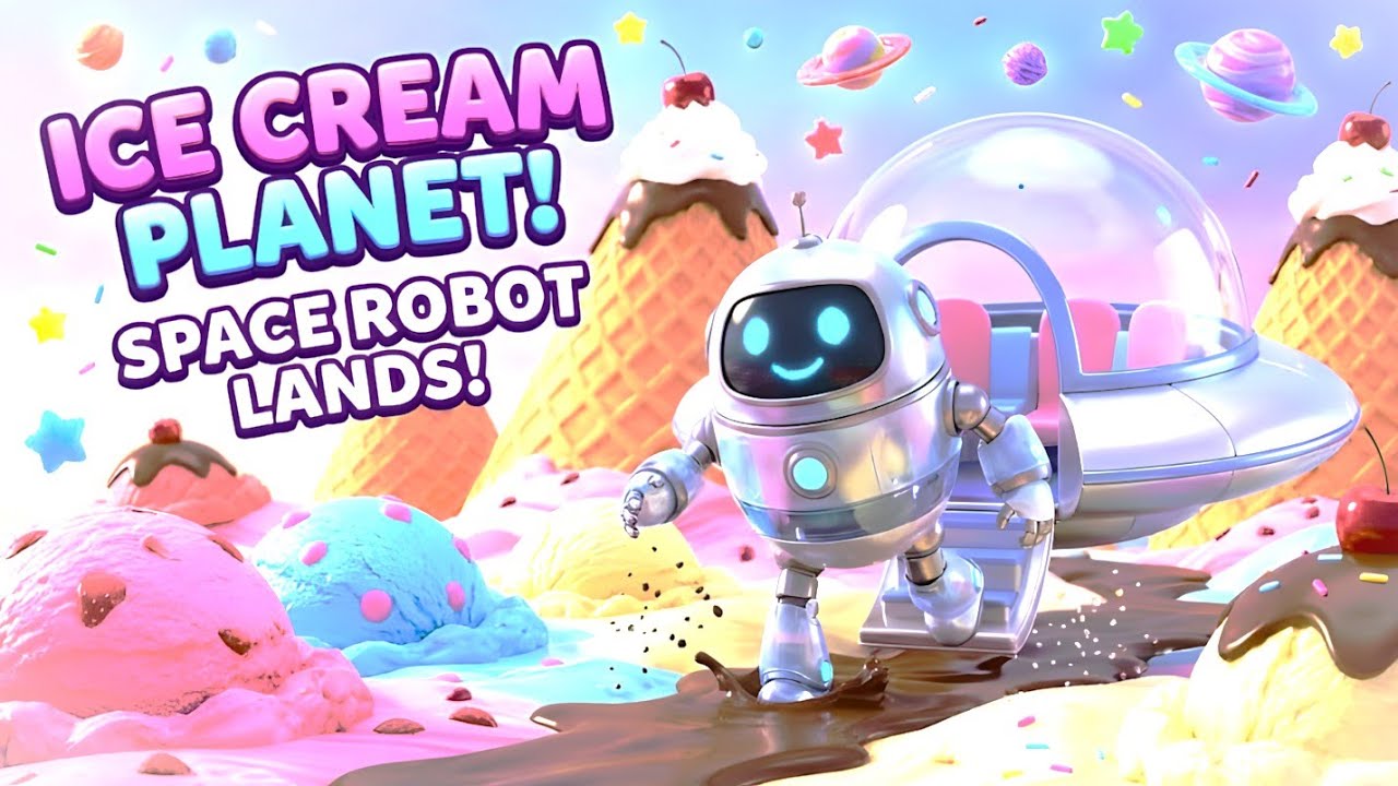 I Found an ICE CREAM PLANET! 🍦🤖 Funny Robot Adventure