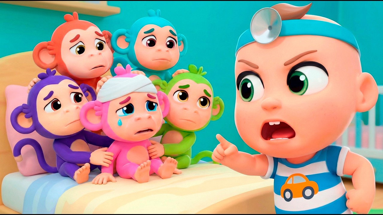 5 Little Monkeys Jump for Toys | Almama Kids Songs & Nursery Rhymes