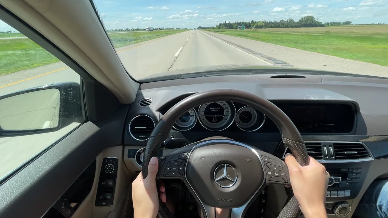 POV: One Straight Road Through Manitoba | 2013 Mercedes C300 (W204)