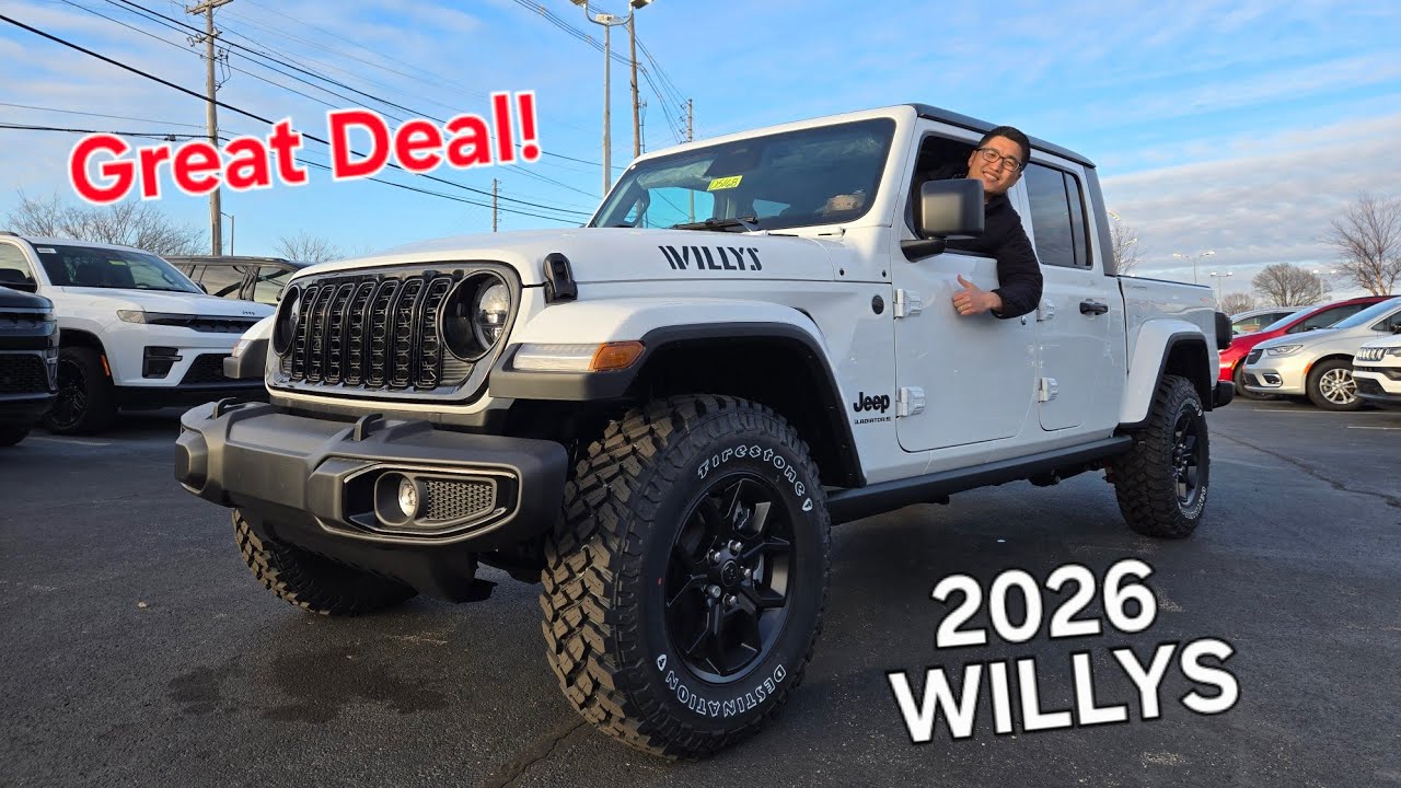 Check out the GREAT DEAL on this 2026 Jeep Gladiator Willys!