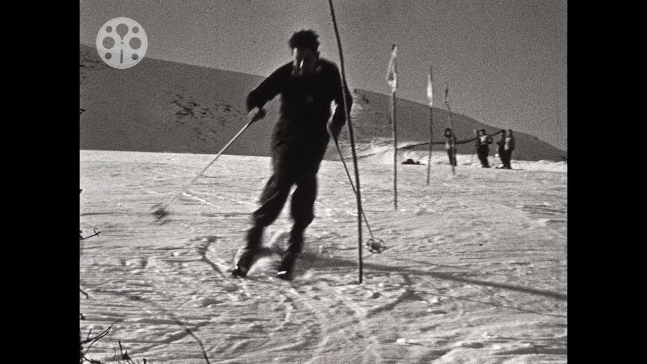 1950er - Österreich - Skifahren - Skiing - Austria - 1950s - Berge - 1950er - 8mm - Mountains