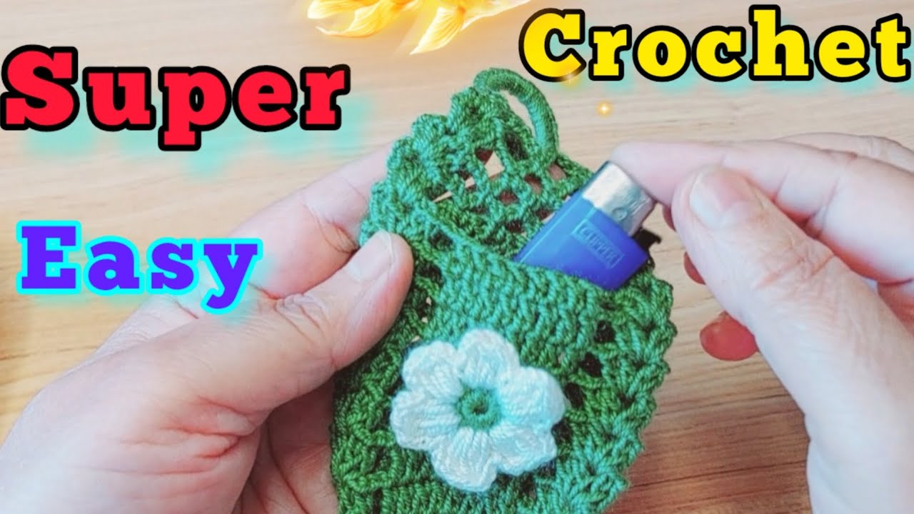 تزيين المطبخ بالكروشيه/حامل ولاعة كروشيه بتصميم مختلف ورائع /crochet lighter holder