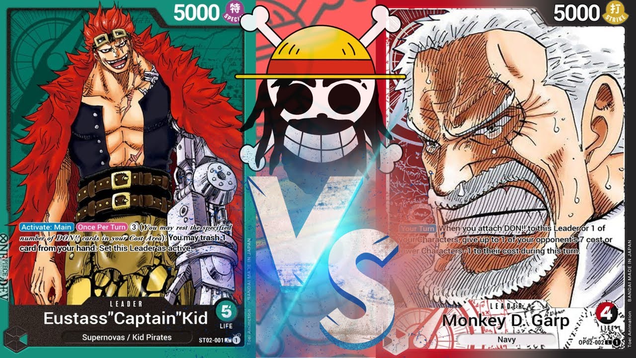 One Piece TCG OP4 Monkey D. Garp (JadeLion) Vs Eustass Captain Kid (Kaioken) R&D Game Lab