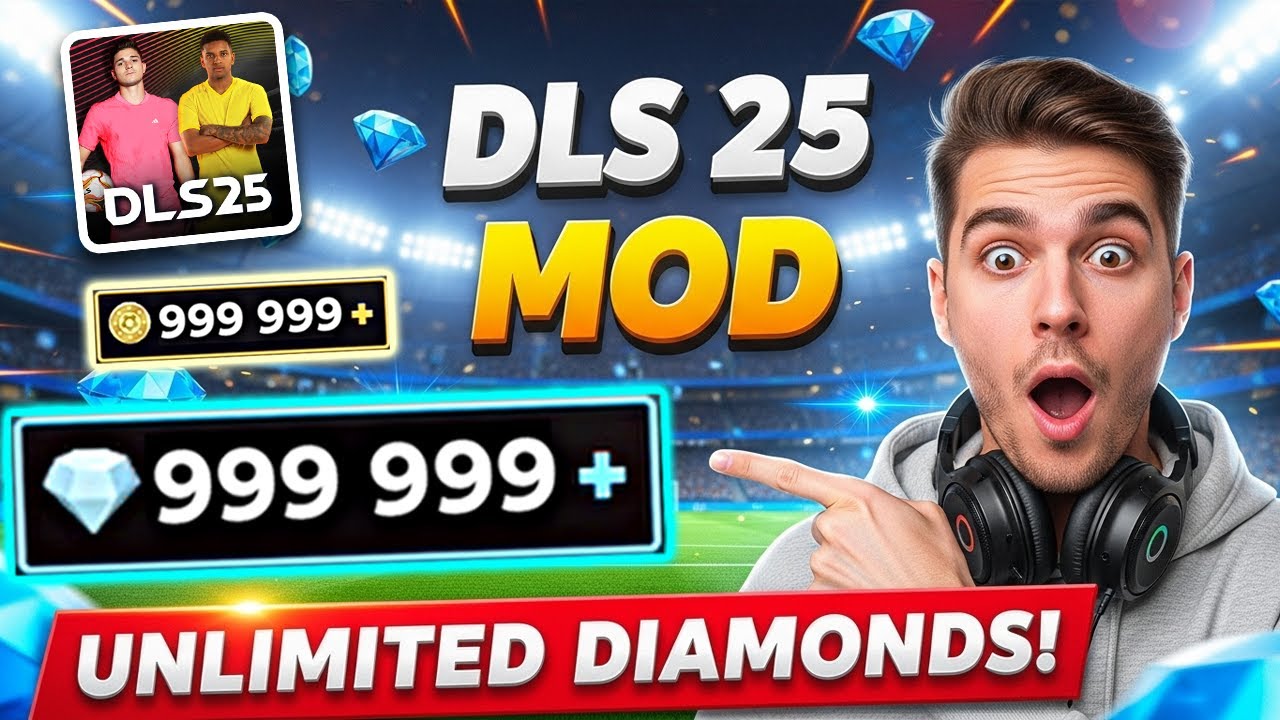 🔥 DLS 25 HACK/MOD ✅ UNLIMITED DIAMONDS & COINS in Dream League Soccer MOD MENU 2026 (Android/iOS)