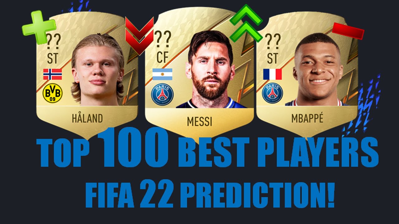 FIFA 22 TOP 100 BEST PLAYERS PREDICTION! (FT. MESSI, MBAPPE, HALAND)