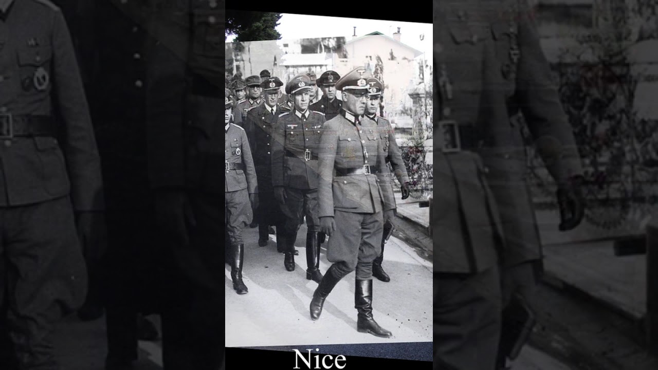 WWII before and after photos - German and Allied soldiers on the French Riviera - Timelapse 1944