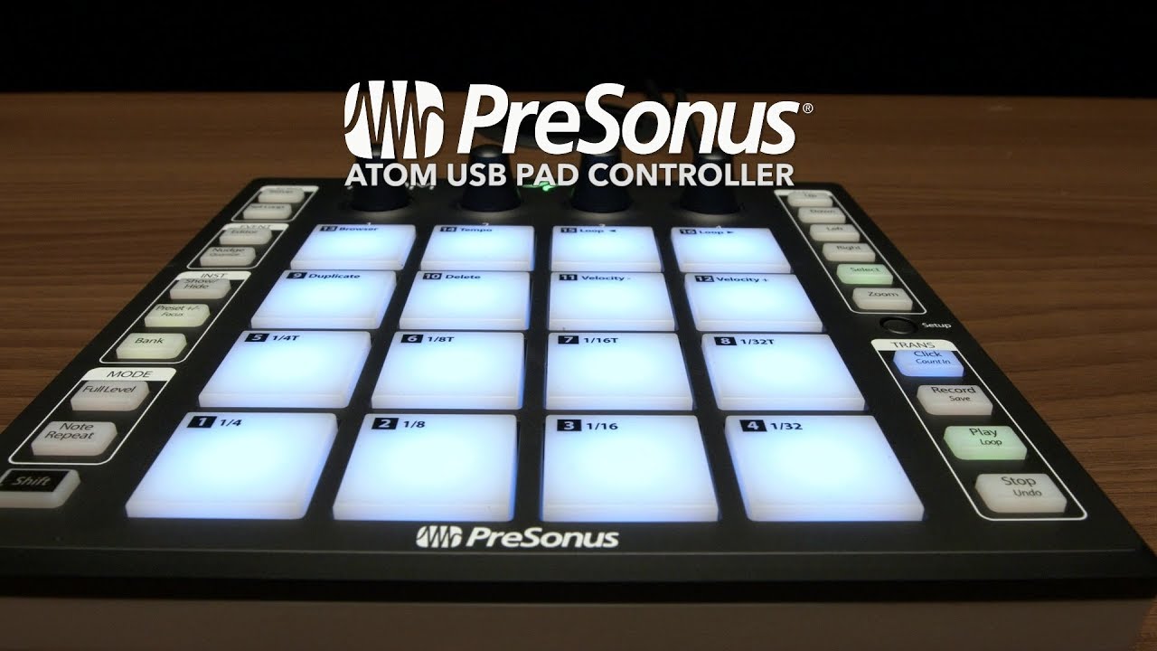 PreSonus ATOM USB Pad Controller Overview | Gear4music