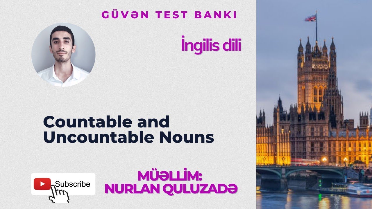 İngilis dili/ Güvən test bankı/ Countable and Uncountable nouns