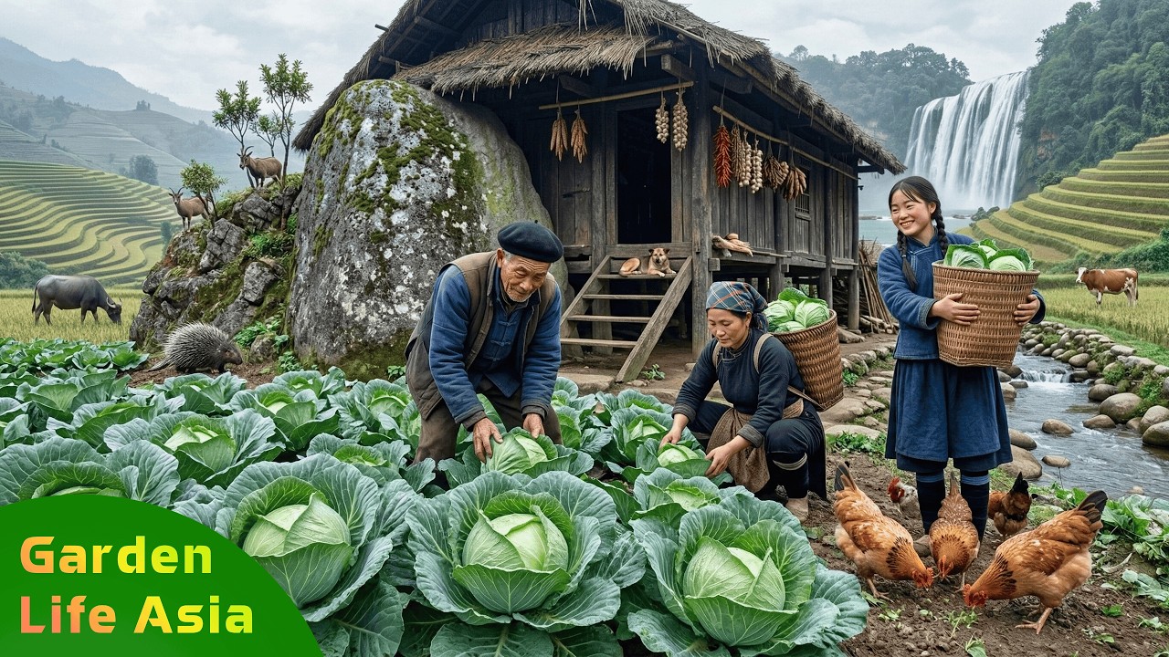 Cabbage: 89 Days From Seed to Harvest | A peaceful countryside at 1,600m in Vietnam Highland