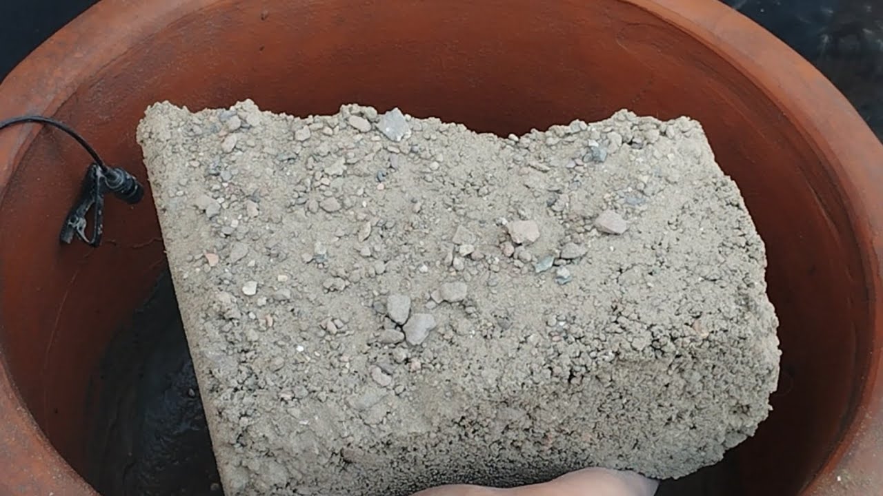 ASMR: Clay Pot Crumbling 🎉 Mix Stony Texture Crumbling in Clay pot | ASMR Beast | sand cement asmr