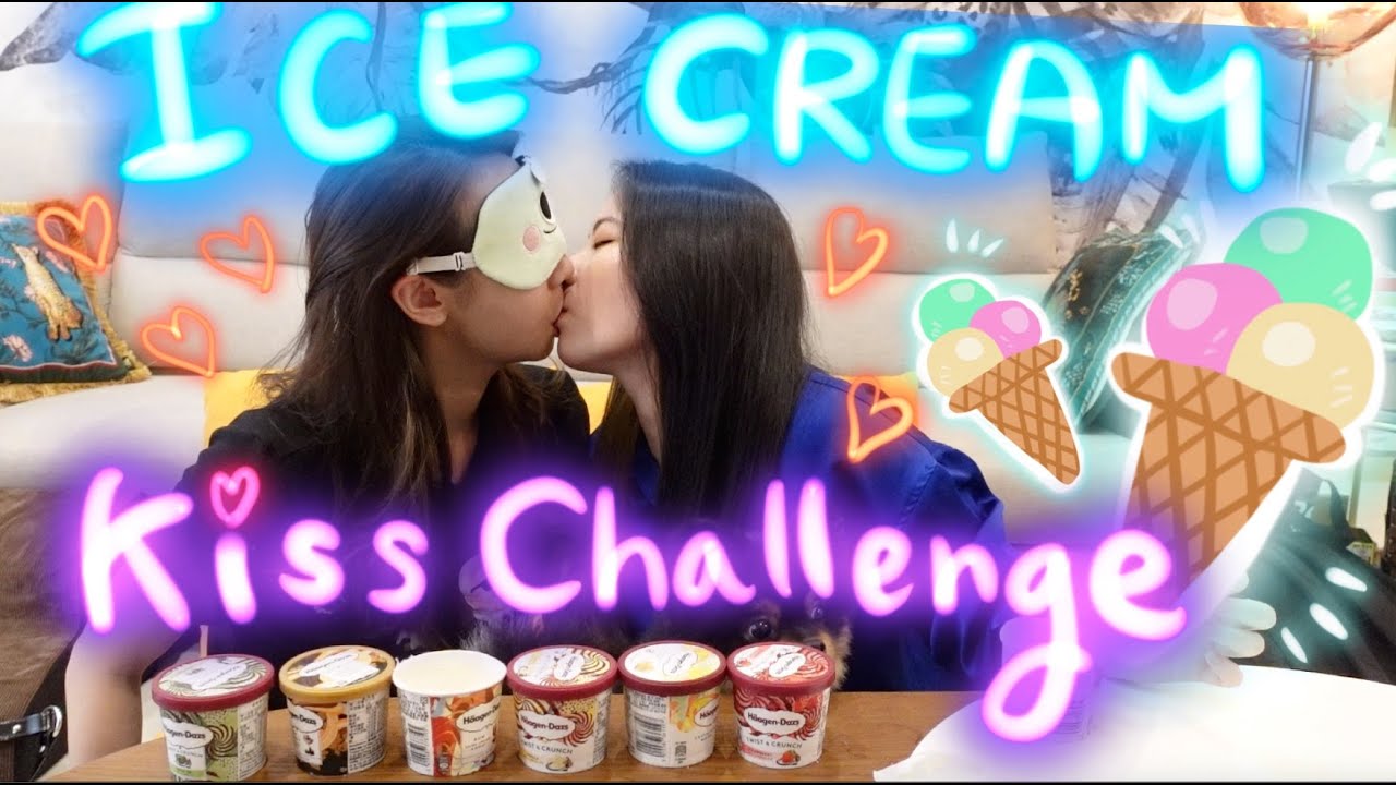 (SUB)IceCreamKissChallenge冰淇淋七連殺～！好甜好冰好好吃！｜阿卡貝拉CacaBella #LesbianCouple