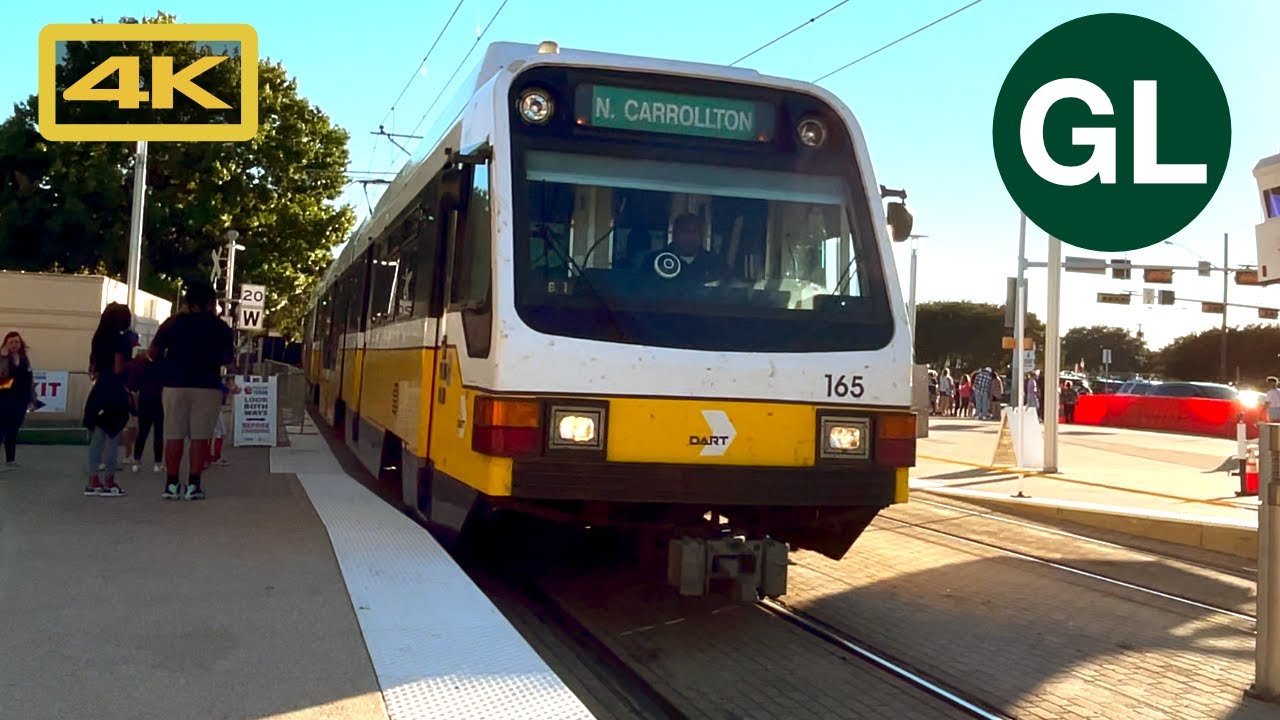 Riding DART Rail Green Line, Fair Park to Downtown Dallas, 4K Train Ride
